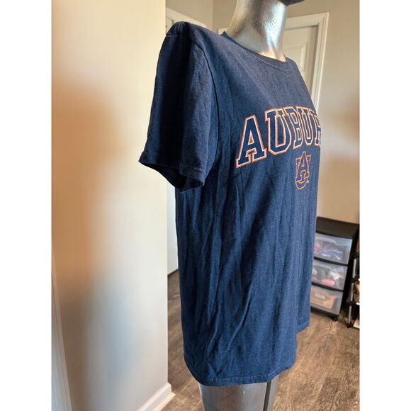 Jerzees Navy & Orange Auburn University Short Sleeve T-Shirt Size Small - Picture 3 of 6